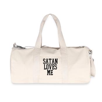 satan loves me - Recycelte Canvas-Sporttasche von Stanley/Stella - Naturweiß - Vorne