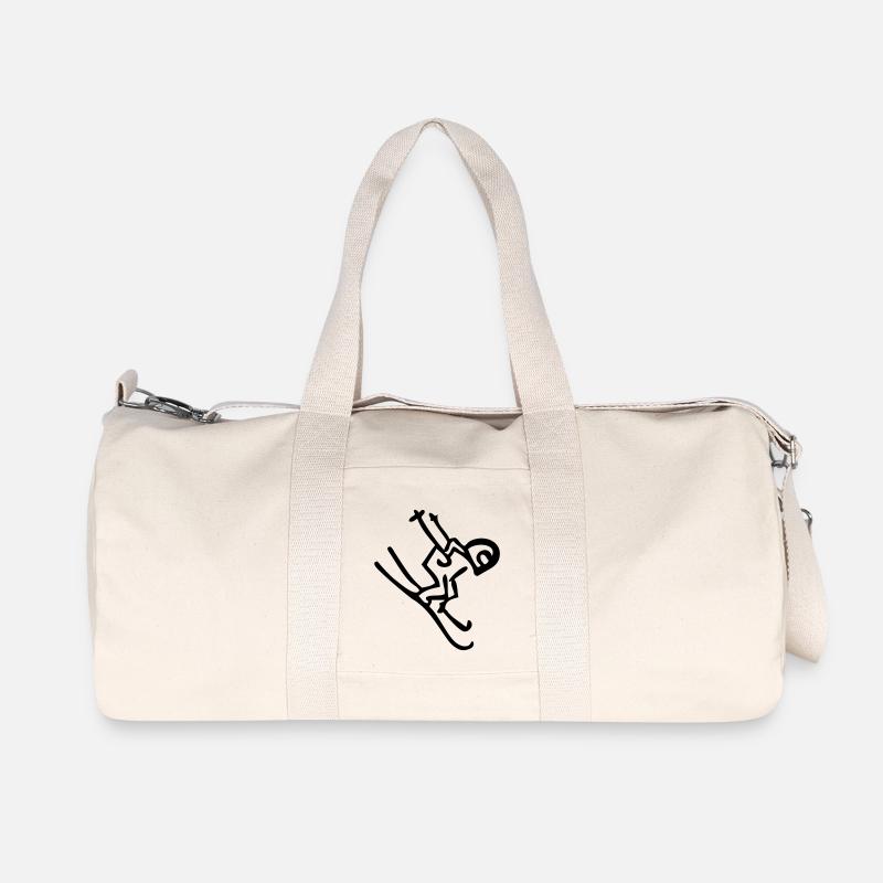 skifahrer ski skiing skier - Recycelte Canvas-Sporttasche von Stanley/Stella - Naturweiß