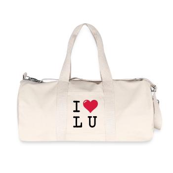Ich liebe Ludwigshafen / I Love LU (Geschenk) - Recycelte Canvas-Sporttasche von Stanley/Stella - Naturweiß - Vorne