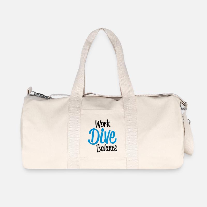 Tauchen - Recycelte Canvas-Sporttasche von Stanley/Stella - Naturweiß