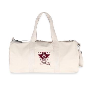 Triceratops Dinosaur Sabre Pirate Captain Dino - Recycled Canvas Sports Bag by Stanley/Stella - natural - Front