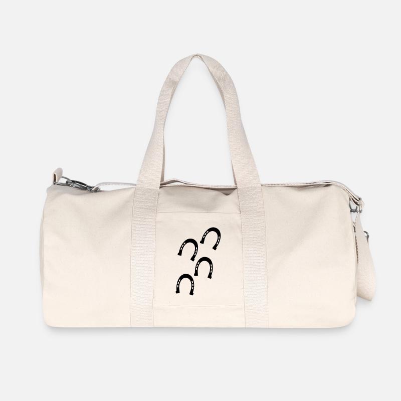 Pferden-Hufe - Recycelte Canvas-Sporttasche von Stanley/Stella - Naturweiß