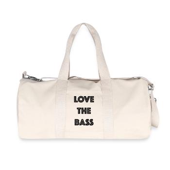 Love The Bass - Recycelte Canvas-Sporttasche von Stanley/Stella - Naturweiß - Vorne
