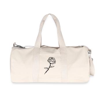 rose flower design - Recycelte Canvas-Sporttasche von Stanley/Stella - Naturweiß - Vorne
