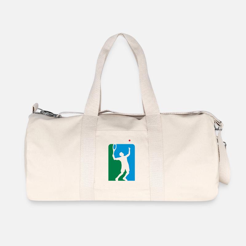 tennis_0809_3c - Recycelte Canvas-Sporttasche von Stanley/Stella - Naturweiß