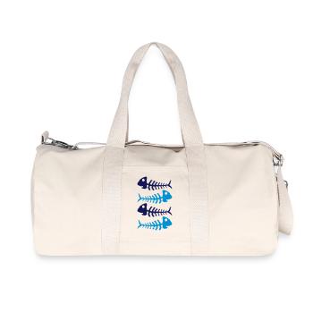fish_bones_tb2 - Recycelte Canvas-Sporttasche von Stanley/Stella - Naturweiß - Vorne