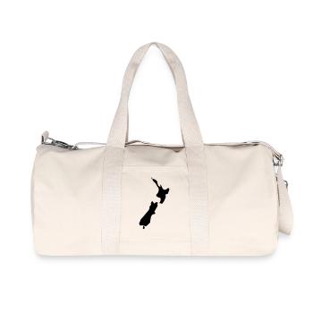 NEW ZEALAND NOUVELLE ZÉLANDE - Sac de sport en toile recyclée Stanley/Stella - blanc naturel - Devant