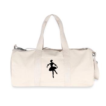 Danseuse de ballet vecteur Silhouette - Sac de sport en toile recyclée Stanley/Stella - blanc naturel - Devant
