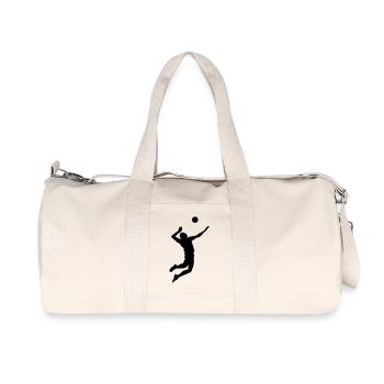 Volleyball Shirt - Beachvolleyball T-Shirt - Team - Recycelte Canvas-Sporttasche von Stanley/Stella - Naturweiß - Vorne
