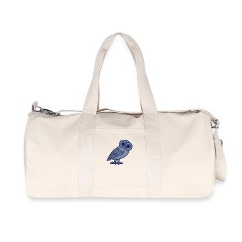 owl athena bird symbol mythological wisdom - Recycled Canvas Sports Bag by Stanley/Stella - natural - Front