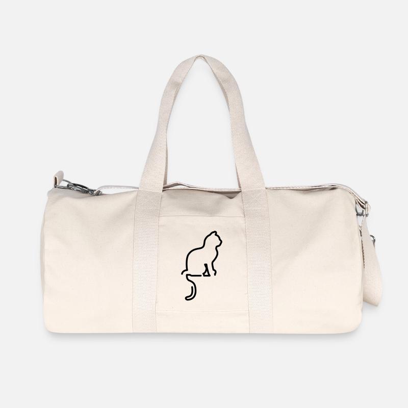 Katzen - Recycelte Canvas-Sporttasche von Stanley/Stella - Naturweiß