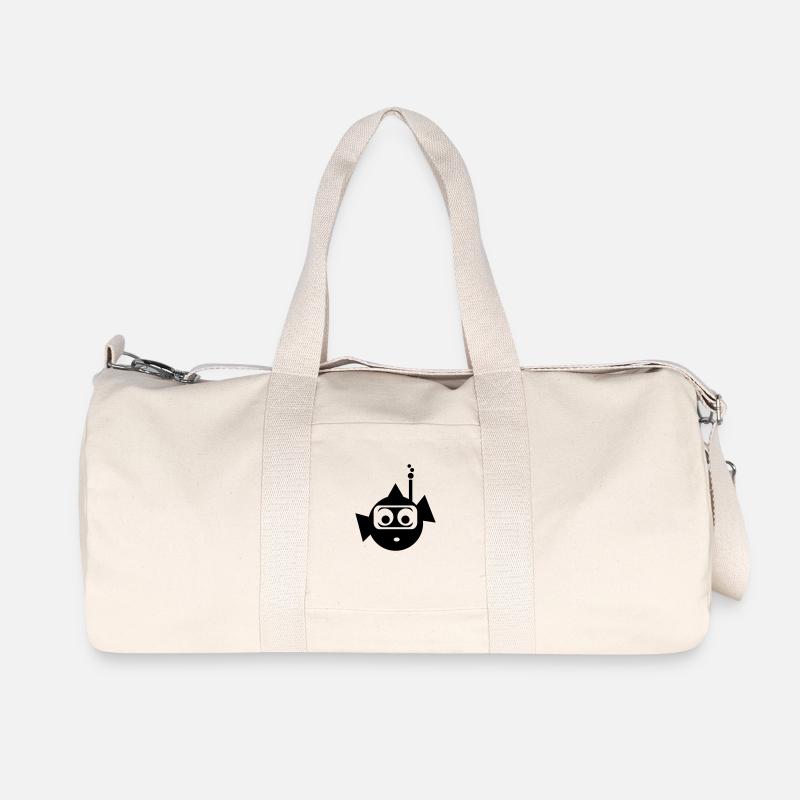 Fisch3 - Recycelte Canvas-Sporttasche von Stanley/Stella - Naturweiß