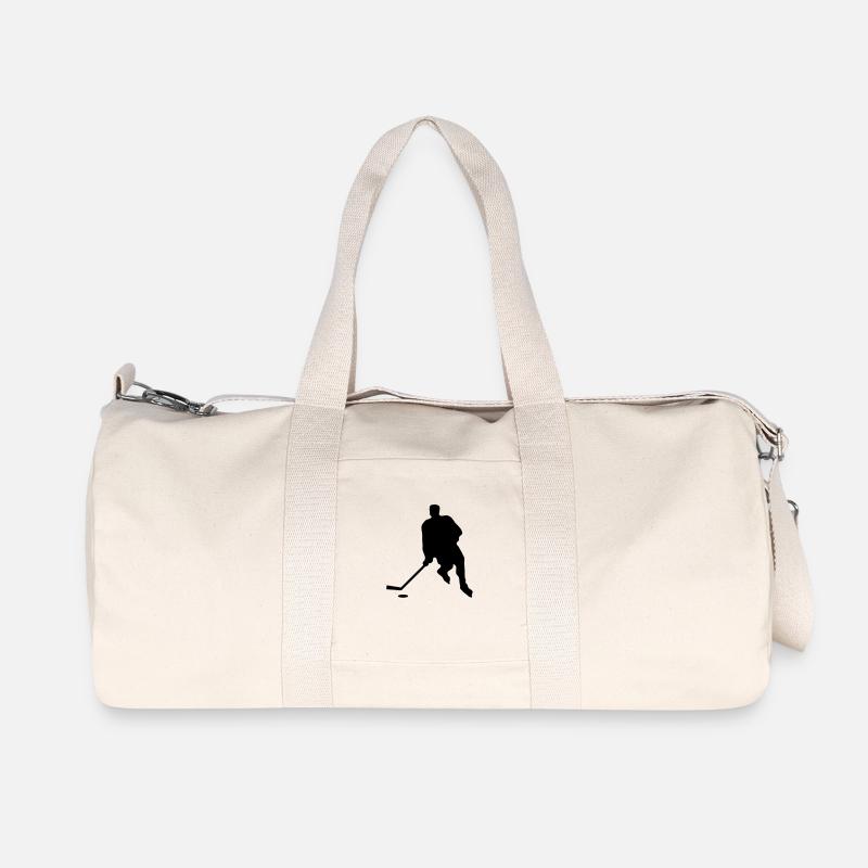 Eishockey - Recycelte Canvas-Sporttasche von Stanley/Stella - Naturweiß