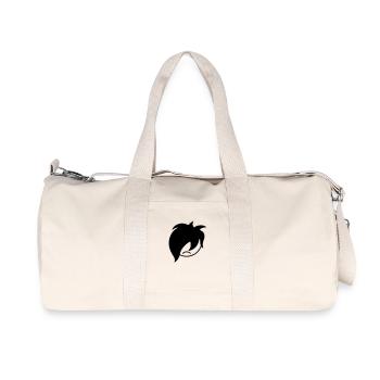 Trauriger Unglücklicher Emo Lange Schwarze Haare - Recycelte Canvas-Sporttasche von Stanley/Stella - Naturweiß - Vorne