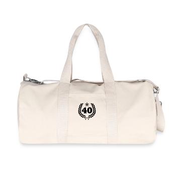 40 - Vierzig - Birthday - runder Geburtstag - Recycelte Canvas-Sporttasche von Stanley/Stella - Naturweiß - Vorne