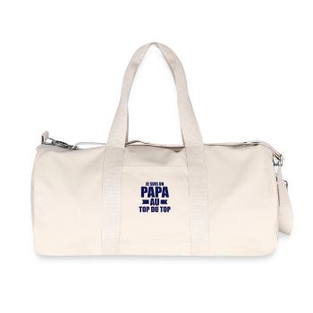 je suis un papa au top du top - Sac de sport en toile recyclée Stanley/Stella - blanc naturel - Devant