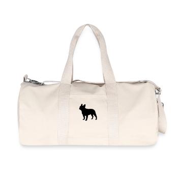 bulldog__f1 - Recycelte Canvas-Sporttasche von Stanley/Stella - Naturweiß - Vorne