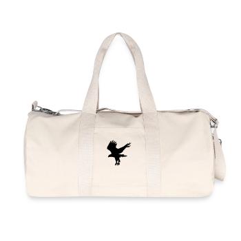 adler_silhouette1 - Recycelte Canvas-Sporttasche von Stanley/Stella - Naturweiß - Vorne