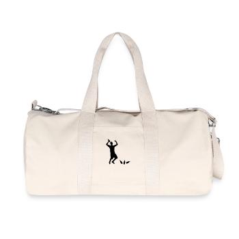 Mann Bierflaschen - Recycelte Canvas-Sporttasche von Stanley/Stella - Naturweiß - Vorne