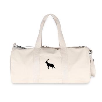 steinbock steinbock silhouette tier berg - Recycelte Canvas-Sporttasche von Stanley/Stella - Naturweiß - Vorne