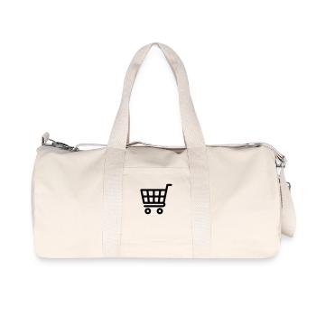 Einkaufswagen - Recycelte Canvas-Sporttasche von Stanley/Stella - Naturweiß - Vorne