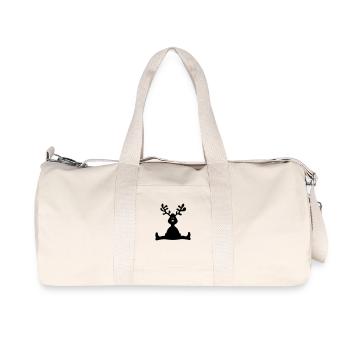 Elch Geweih - Recycelte Canvas-Sporttasche von Stanley/Stella - Naturweiß - Vorne