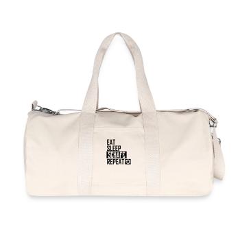 eat sleep schafe repeat - Recycelte Canvas-Sporttasche von Stanley/Stella - Naturweiß - Vorne
