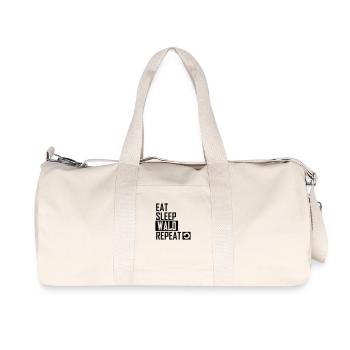 eat sleep wald repeat - Recycelte Canvas-Sporttasche von Stanley/Stella - Naturweiß - Vorne