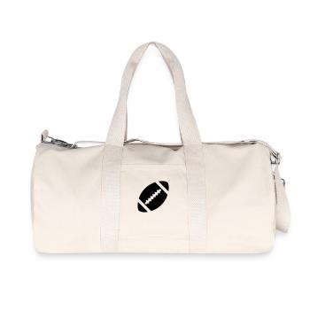 football - Recycelte Canvas-Sporttasche von Stanley/Stella - Naturweiß - Vorne