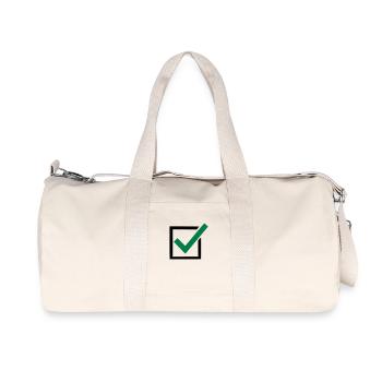 politik - Recycelte Canvas-Sporttasche von Stanley/Stella - Naturweiß - Vorne