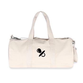 Schnuller, nuckel, baby, brust, schlafen - Recycelte Canvas-Sporttasche von Stanley/Stella - Naturweiß - Vorne