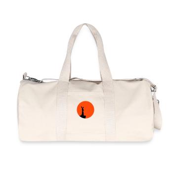 Rabbit Moon Cliff Mountain Night Round Sun Peeps Stands - Recycled Canvas Sports Bag by Stanley/Stella - natural - Front