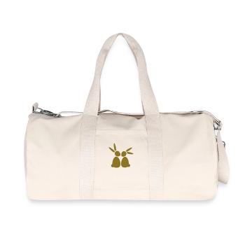 2 Lapins Amis Équipe Équipage Couple Deux Heureux Mignon - Sac de sport en toile recyclée Stanley/Stella - blanc naturel - Devant