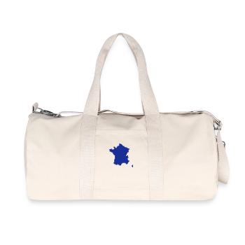 France - Sac de sport en toile recyclée Stanley/Stella - blanc naturel - Devant