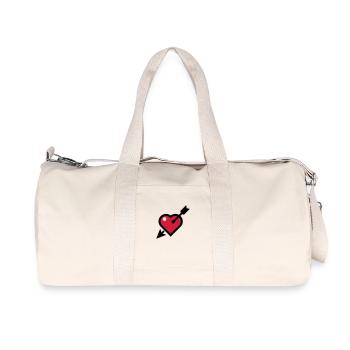 Herz - Recycelte Canvas-Sporttasche von Stanley/Stella - Naturweiß - Vorne