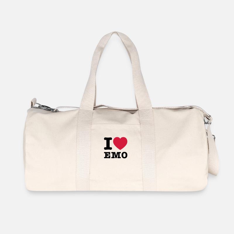 I Love Emo 2 - Recycelte Canvas-Sporttasche von Stanley/Stella - Naturweiß