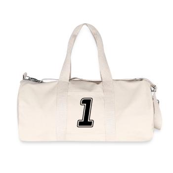 Number 1 - Recycled Canvas Sports Bag by Stanley/Stella - natural - Front