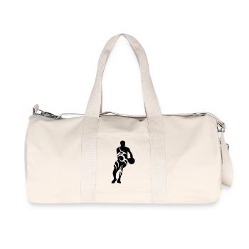Men basketball tribal de - Recycelte Canvas-Sporttasche von Stanley/Stella - Naturweiß - Vorne