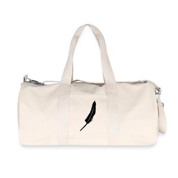feder - Recycelte Canvas-Sporttasche von Stanley/Stella - Naturweiß - Vorne