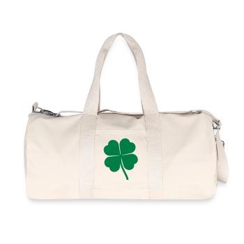 Trèfle à 4 feuilles - 4 leaf clover - Sac de sport en toile recyclée Stanley/Stella - blanc naturel - Devant