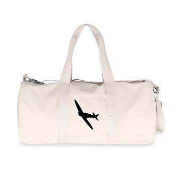 Spitfire-Silhouette - Recycelte Canvas-Sporttasche von Stanley/Stella - Naturweiß - Vorne