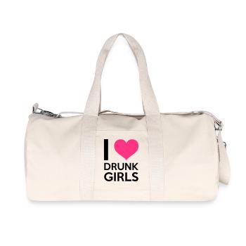 I Love Drunk Girls - Sac de sport en toile recyclée Stanley/Stella - blanc naturel - Devant
