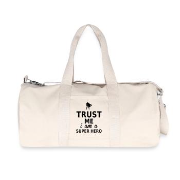 trust me i am a super hero - Recycled Canvas Sports Bag by Stanley/Stella - natural - Front