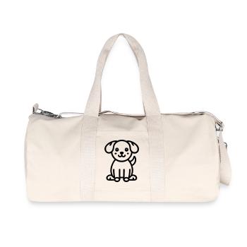 süßer Welpe Hund Doggy - Recycelte Canvas-Sporttasche von Stanley/Stella - Naturweiß - Vorne