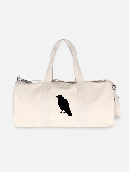 Black Crow Vogel - Recycelte Canvas-Sporttasche von Stanley/Stella - Naturweiß