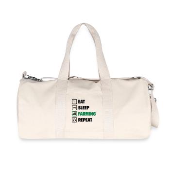 Eat, sleep, farm, repeat - Recycled Canvas Sports Bag by Stanley/Stella - natural - Front