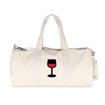 Wein Glas - Recycelte Canvas-Sporttasche von Stanley/Stella - Naturweiß - Vorne