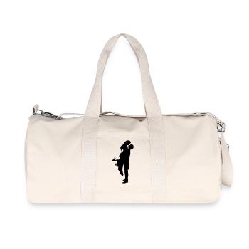 Couples dans l'amour, mariage - Sac de sport en toile recyclée Stanley/Stella - blanc naturel - Devant