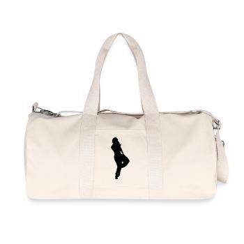 Conception de vecteur Singer and Dancer Silhouette - Sac de sport en toile recyclée Stanley/Stella - blanc naturel - Devant