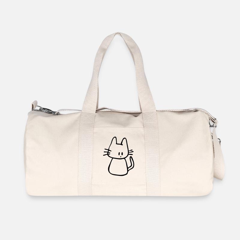 Katze - Recycelte Canvas-Sporttasche von Stanley/Stella - Naturweiß